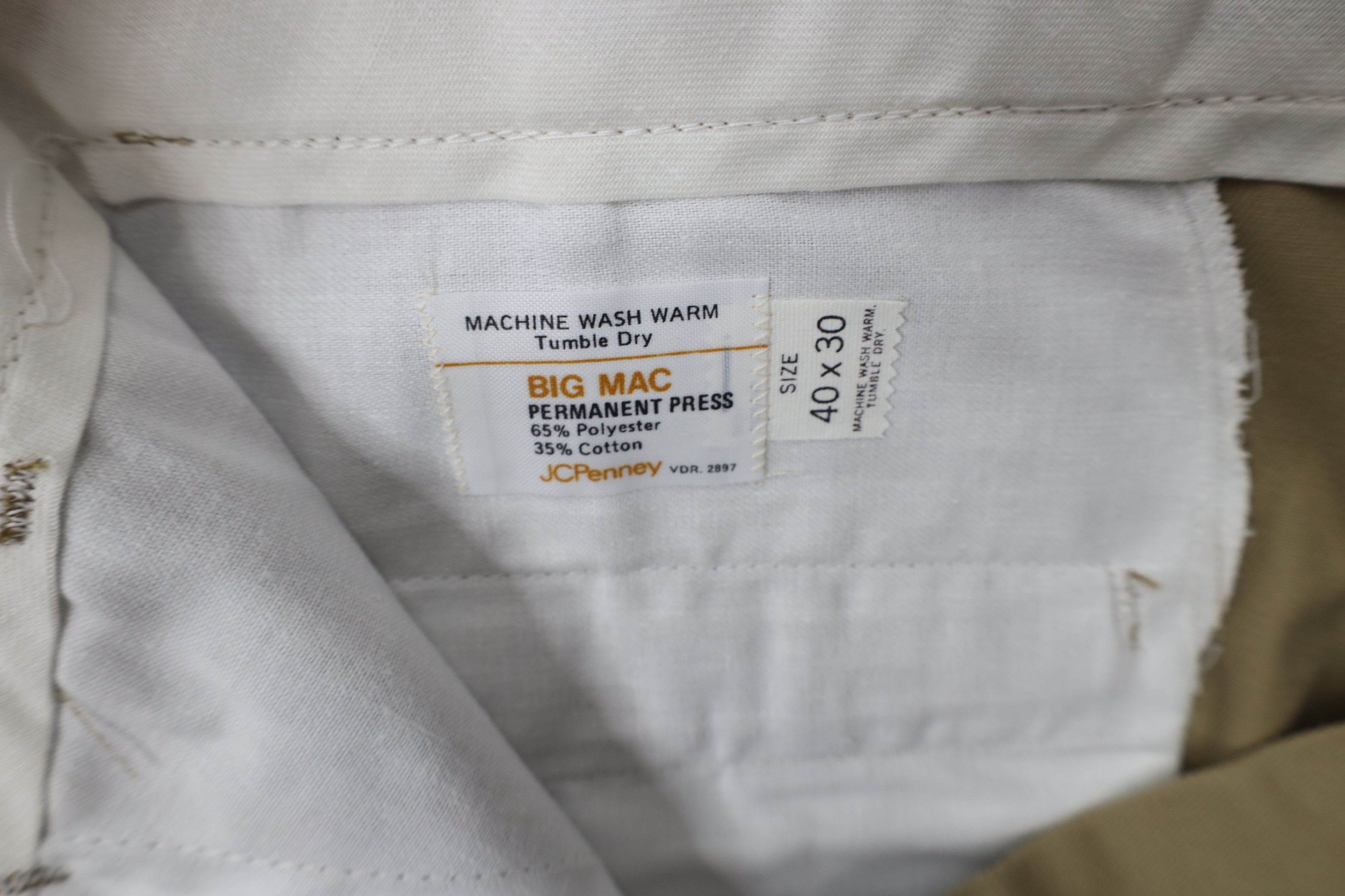 Big Mac × Vintage Deadstock Vintage 70s Big Mac Twill Wide Leg Work Pants USA Size US 40 / EU 56 - 7 Thumbnail