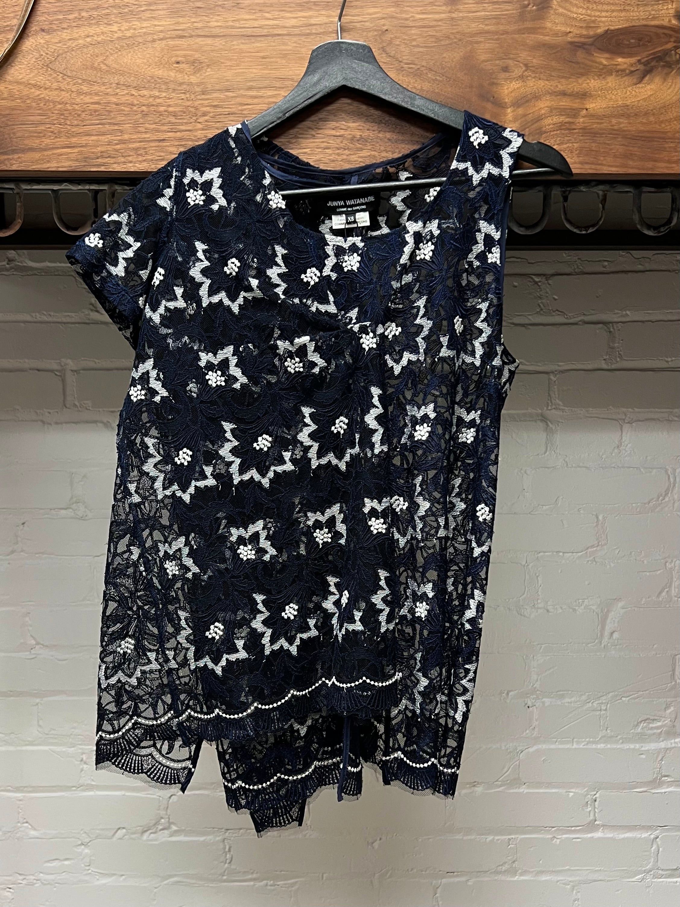 Junya Watanabe Junya Watanabe Floral Lace Top Size S / US 4 / IT 40 - 1 Thumbnail