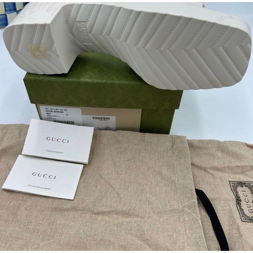 Gucci Women’s Gucci, rubber block, low heel slides, size 41 Size US 11 / IT 41 - 9 Thumbnail