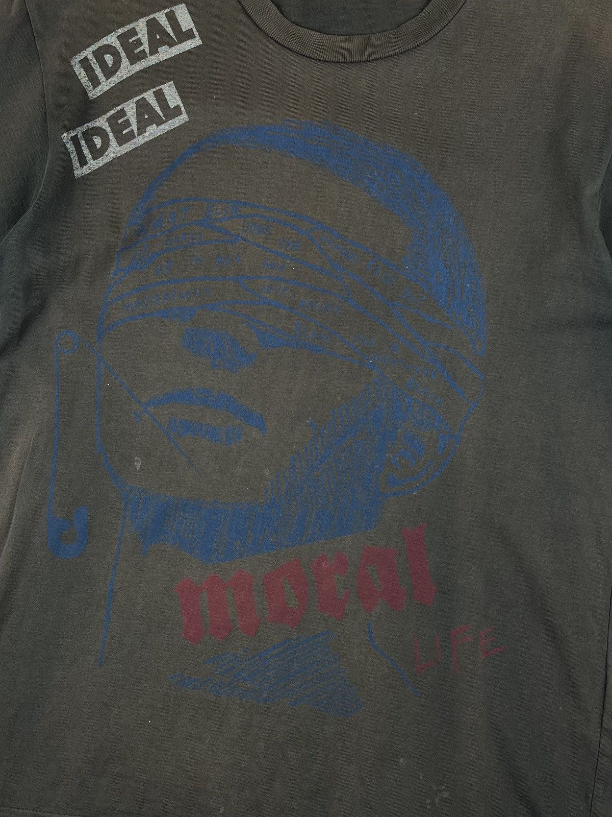 Raf Simons AW06 Raf By Raf Simons Ideal Moral Life Tshirt Faded Gray Size US S / EU 44-46 / 1 - 4 Thumbnail