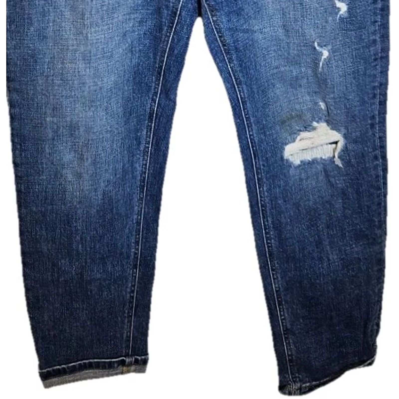 Vintage KanCan Jeans Skinny 9/28 Women Mid Rise Distressed Denim Stretch Blue 30" Waist Regular Inseam 27" Pant Style Jeans Womens Size 30" / US 8 / IT 44 - 3 Thumbnail