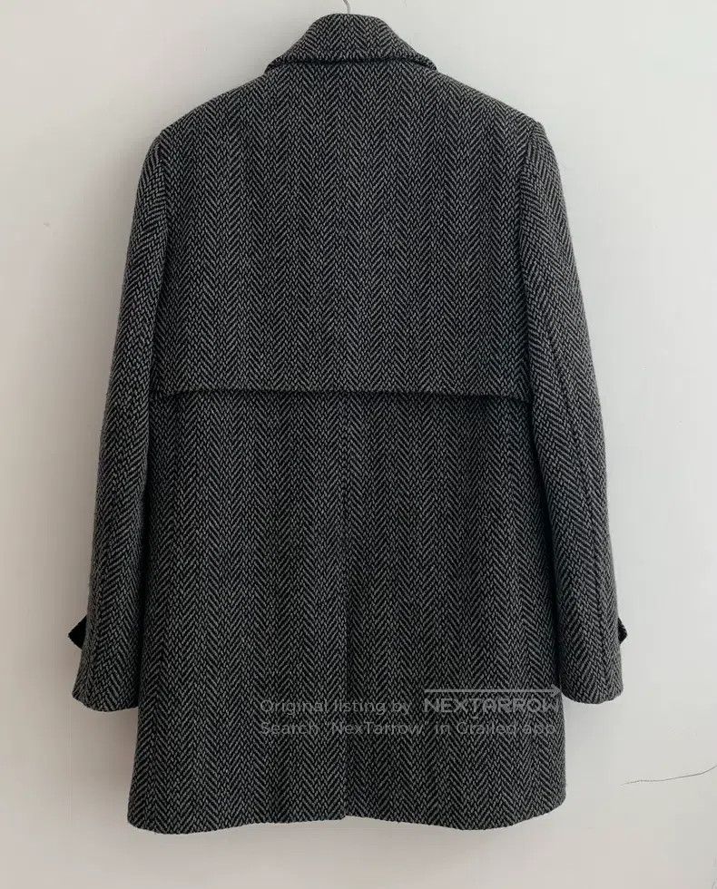 Saint Laurent Paris Saint Laurent Paris Grey double-layer herringbone coat Size US M / EU 48-50 / 2 - 2 Thumbnail