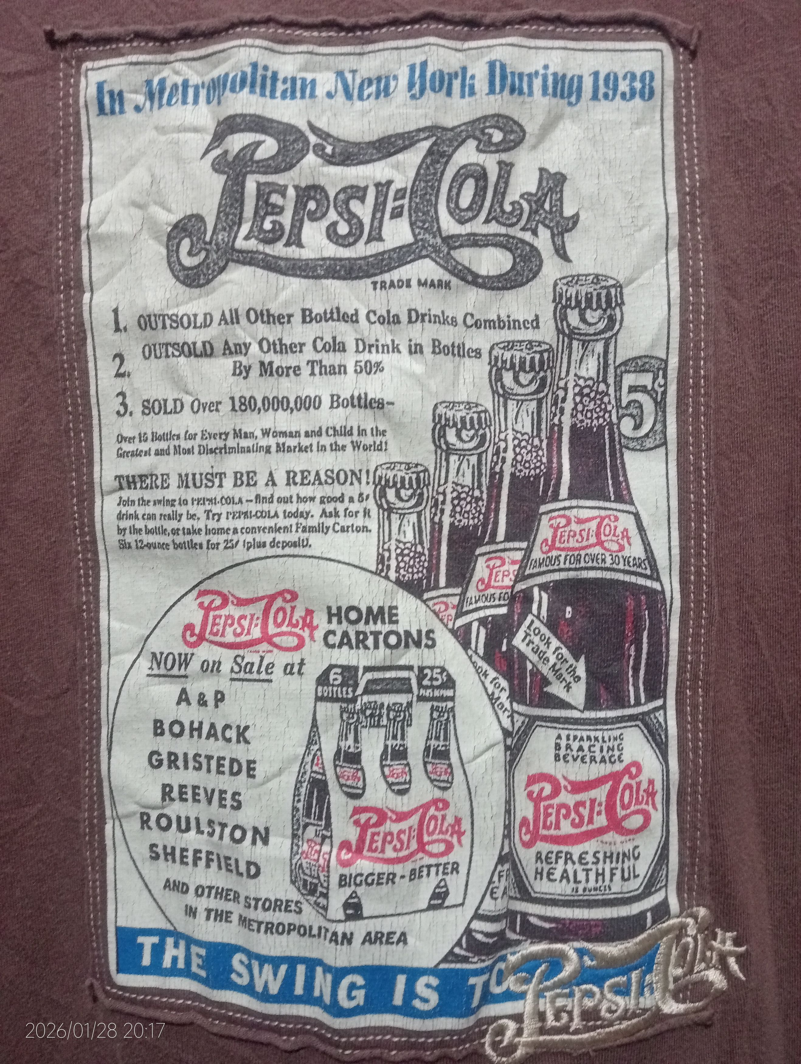 Pepsi Vintage '90s Pepsi Retro Edition Tee Very Rare Size US M / EU 48-50 / 2 - 8 Thumbnail