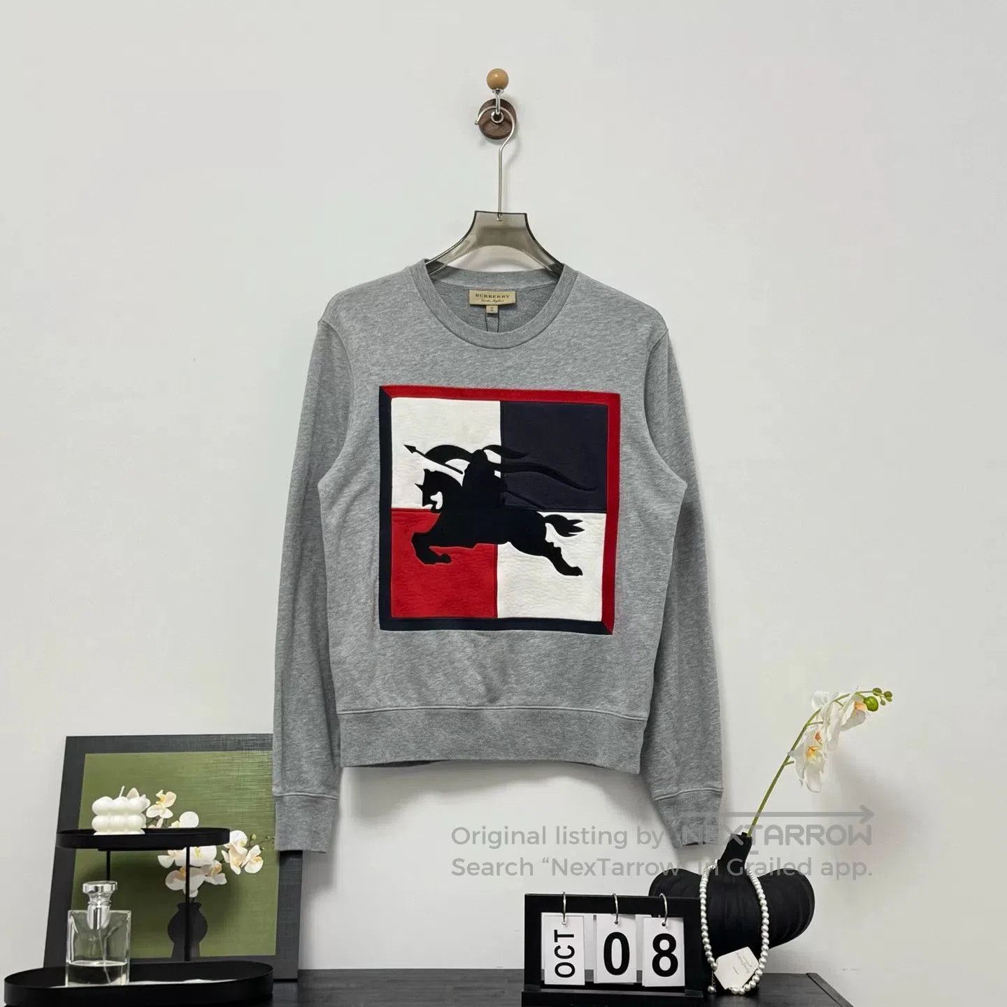 Burberry Burberry Gray Color Block Sweatshirt XS. Size US XS / EU 42 / 0 - 1 Thumbnail