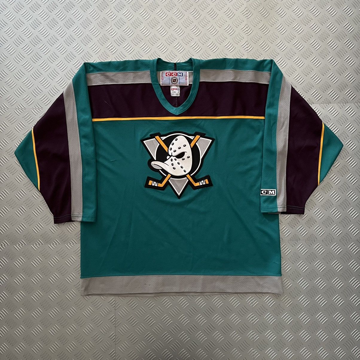 Ccm × NHL Vintage 90s CCM NHL Anaheim Mighty Ducks NHL Hockey Jersey 🦆 Size US M / EU 48-50 / 2 - 1 Thumbnail