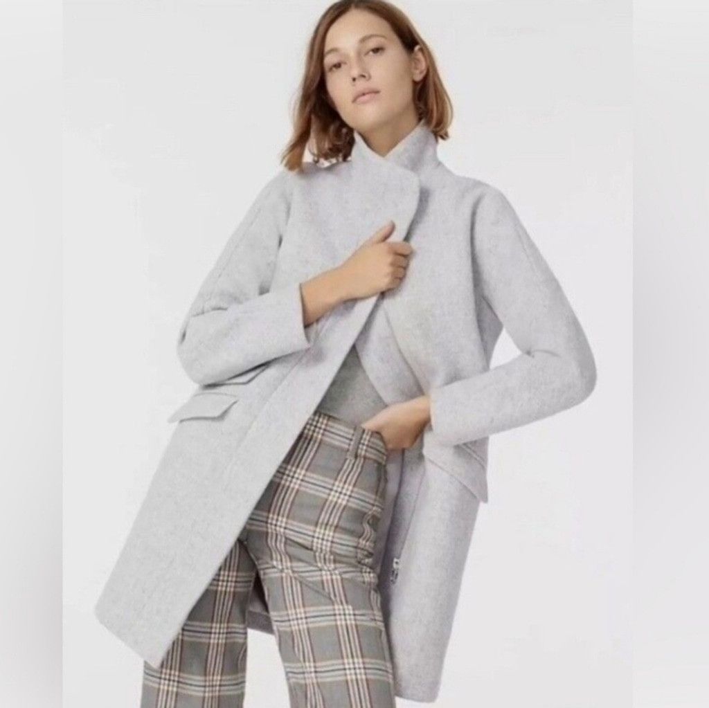 J.Crew J. Crew Gray Italian Wool Cocoon Jacket Size XS / US 0-2 / IT 36-38 - 1 Thumbnail