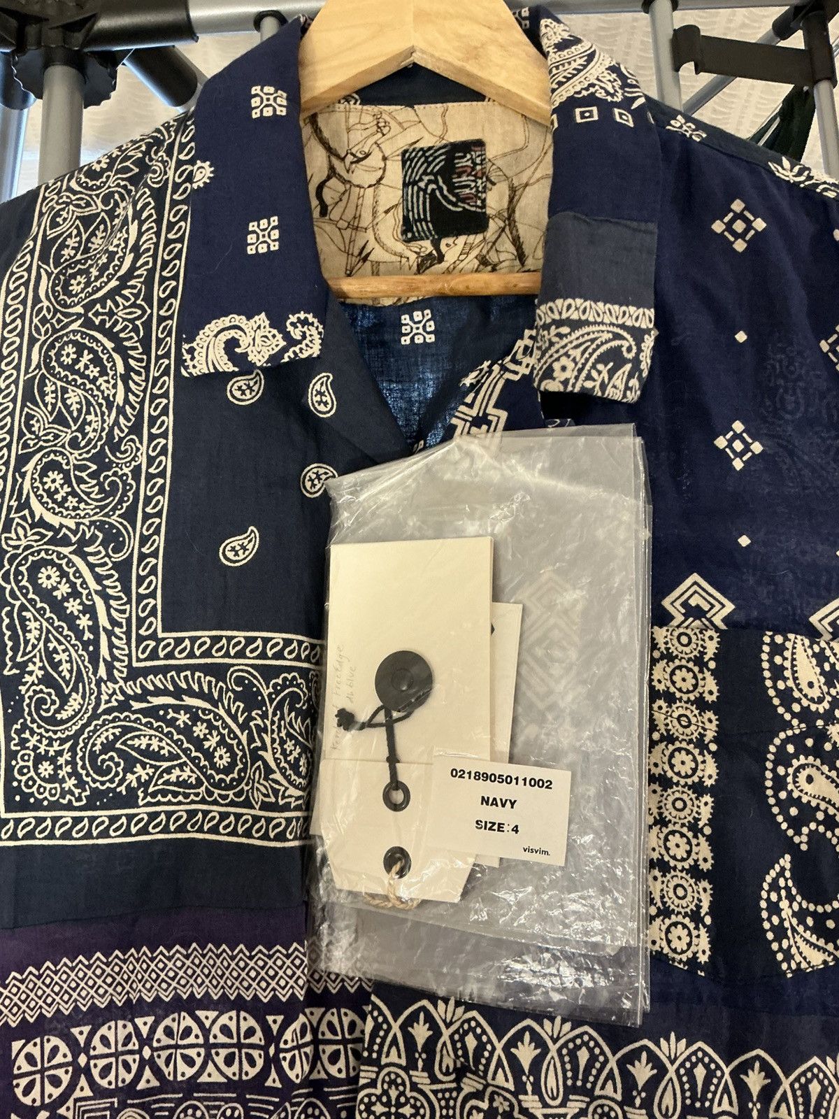 Visvim ICT Free Edge Kerchief Blue Sz 4 Size US XL / EU 56 / 4 - 4 Thumbnail