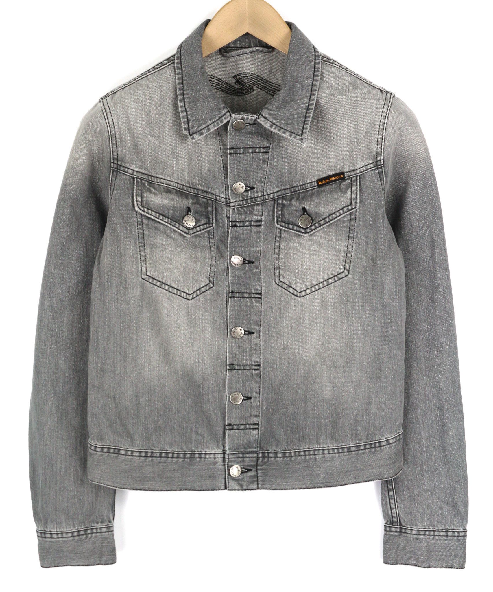 Nudie Jeans CONNY S Sunbleached Black Grey Jacket 81620 Size US S / EU 44-46 / 1 - 1 Thumbnail