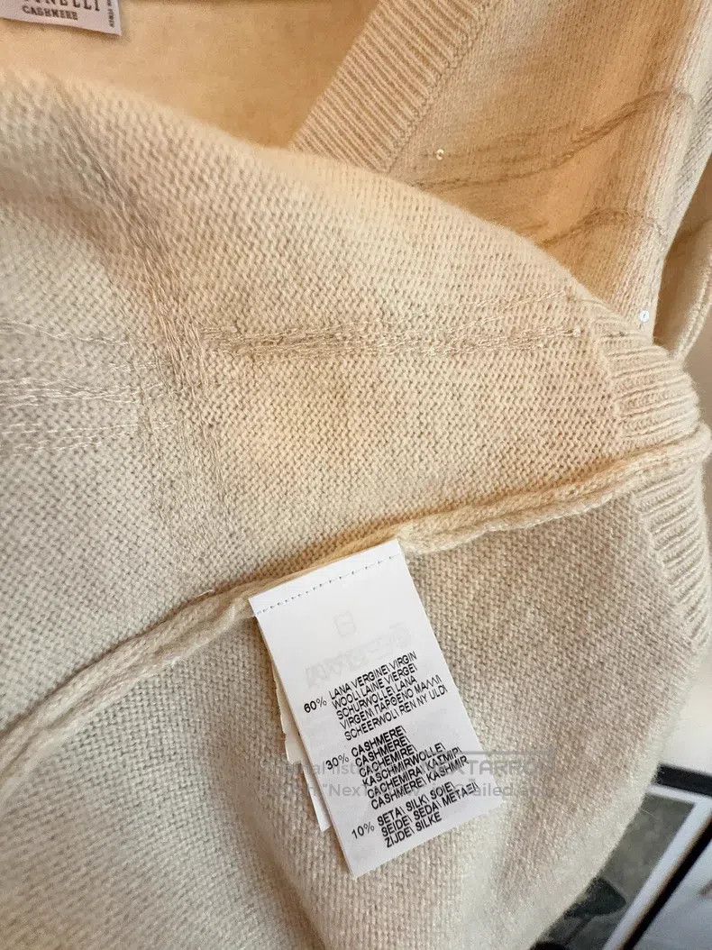 Brunello Cucinelli Brunello Cucinelli Sequined Knit Top Size L / US 10 / IT 46 - 7 Thumbnail