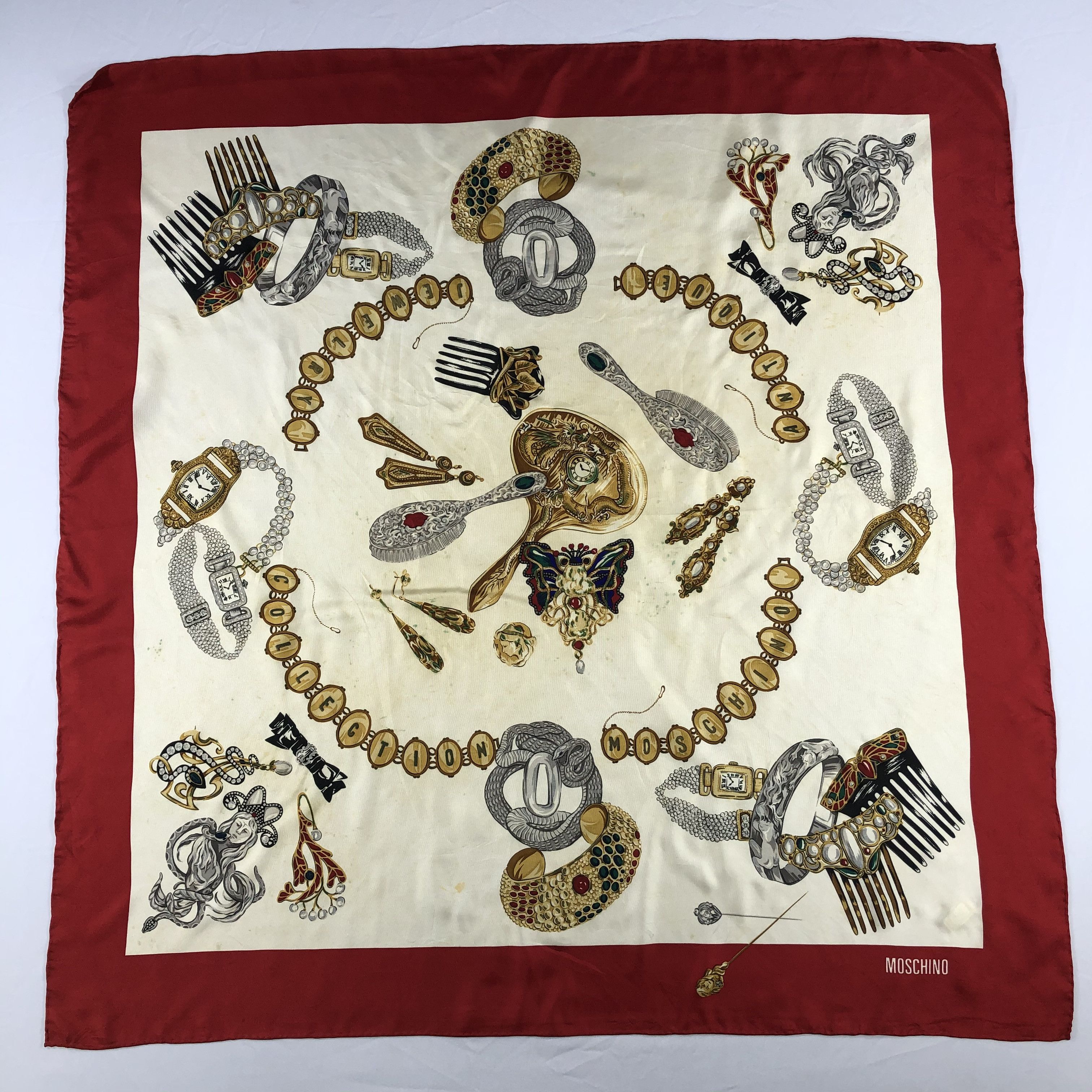Vintage Vintage Moschino Silk Scarf Size ONE SIZE - 2 Thumbnail