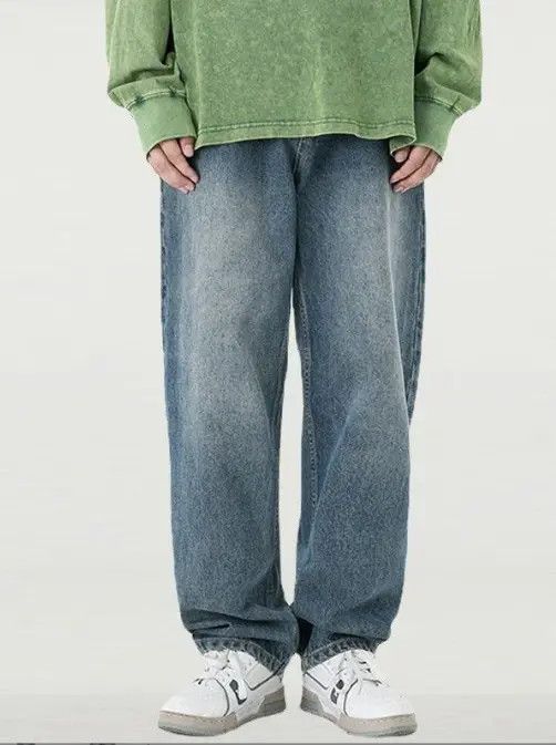 Japanese Brand Hara Men's loose versatile trendy straight jeans y2k Size US 32 / EU 48 - 5 Thumbnail