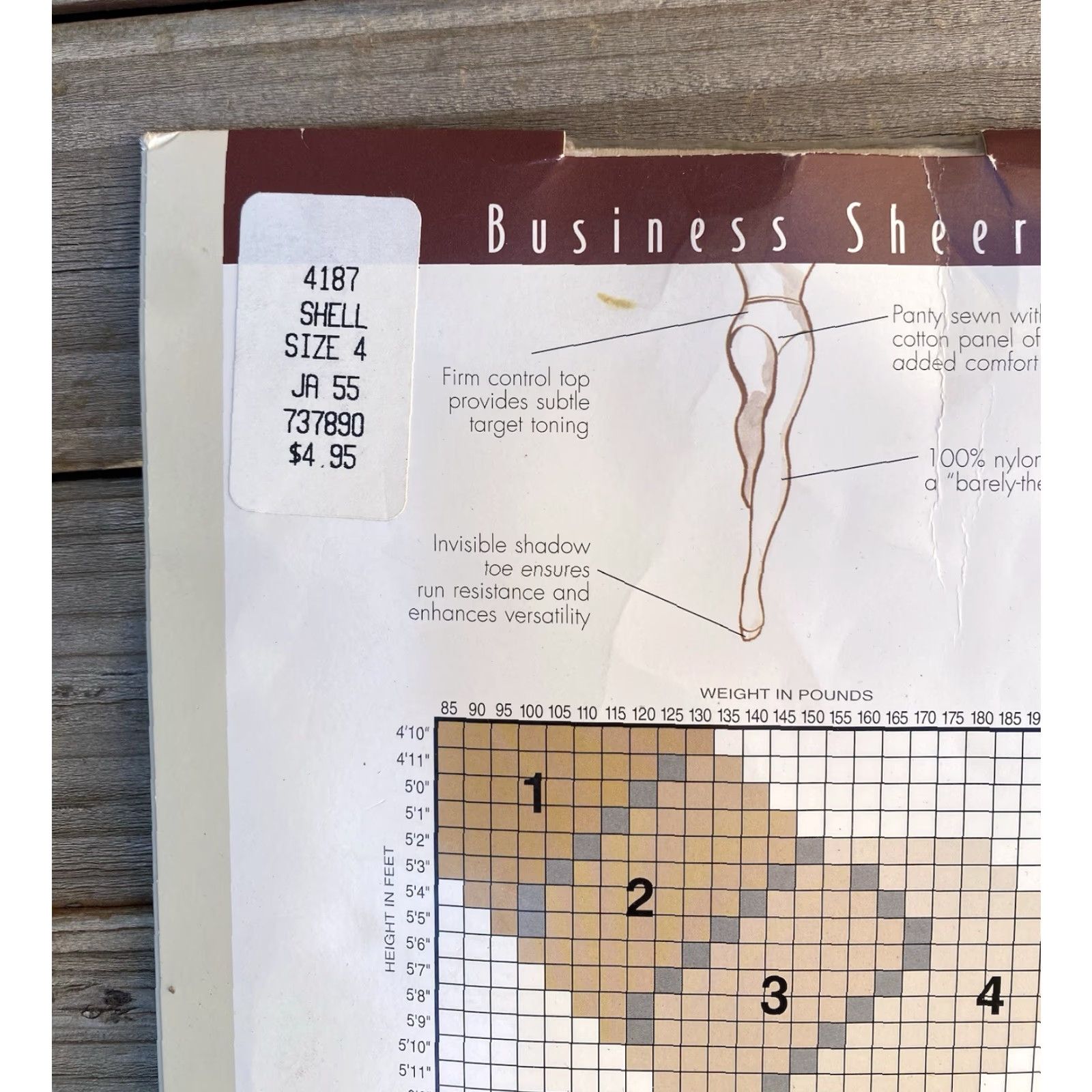 Evan Picone VINTAGE Evan-Picone Business Sheers Pantyhose Shell Size 4 Control Top Nylon Women Size S / US 4 / IT 40 - 5 Thumbnail