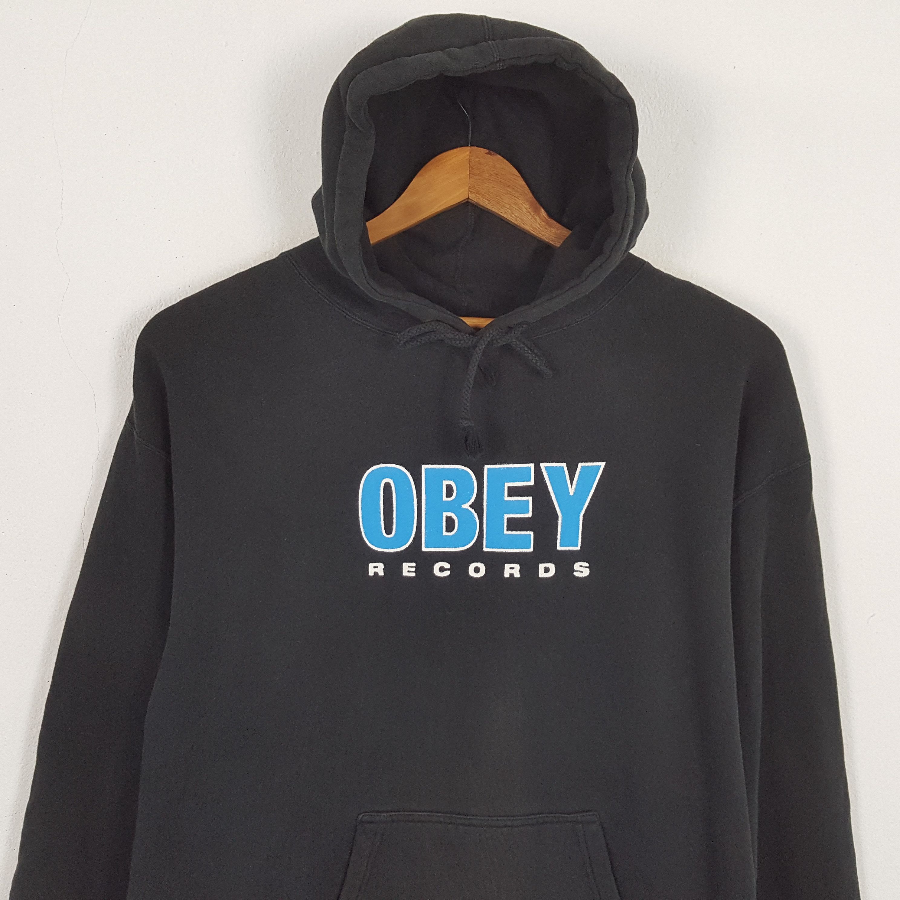 Obey × Vintage Vintage OBEY RECORD American Skateboard Style Hoodies Size US XXL / EU 58 / 5 - 2 Thumbnail