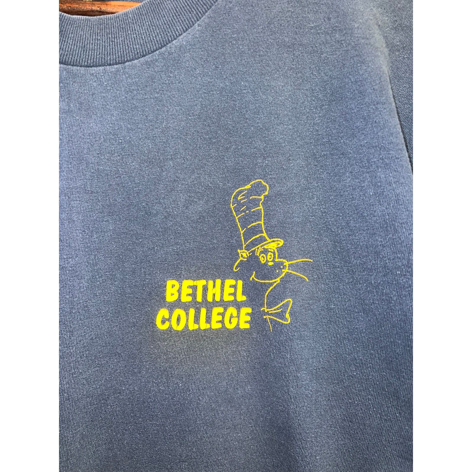Hanes Vintage Cat In The Hat College Shirt Ave East Bethel 90s XL Size US XL / EU 56 / 4 - 3 Thumbnail