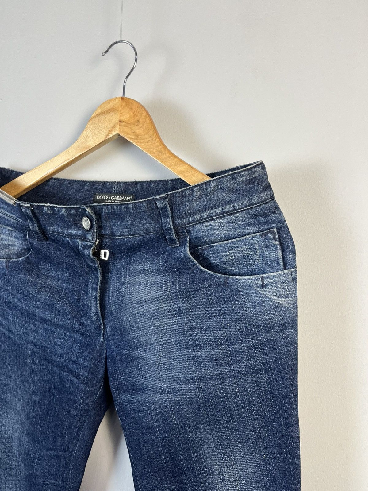 Dolce & Gabbana × Jean Dolce Gabbana D&G Luxury Flared Denim Jeans Y2K Madein Italy Size 28" / US 6 / IT 42 - 3 Thumbnail