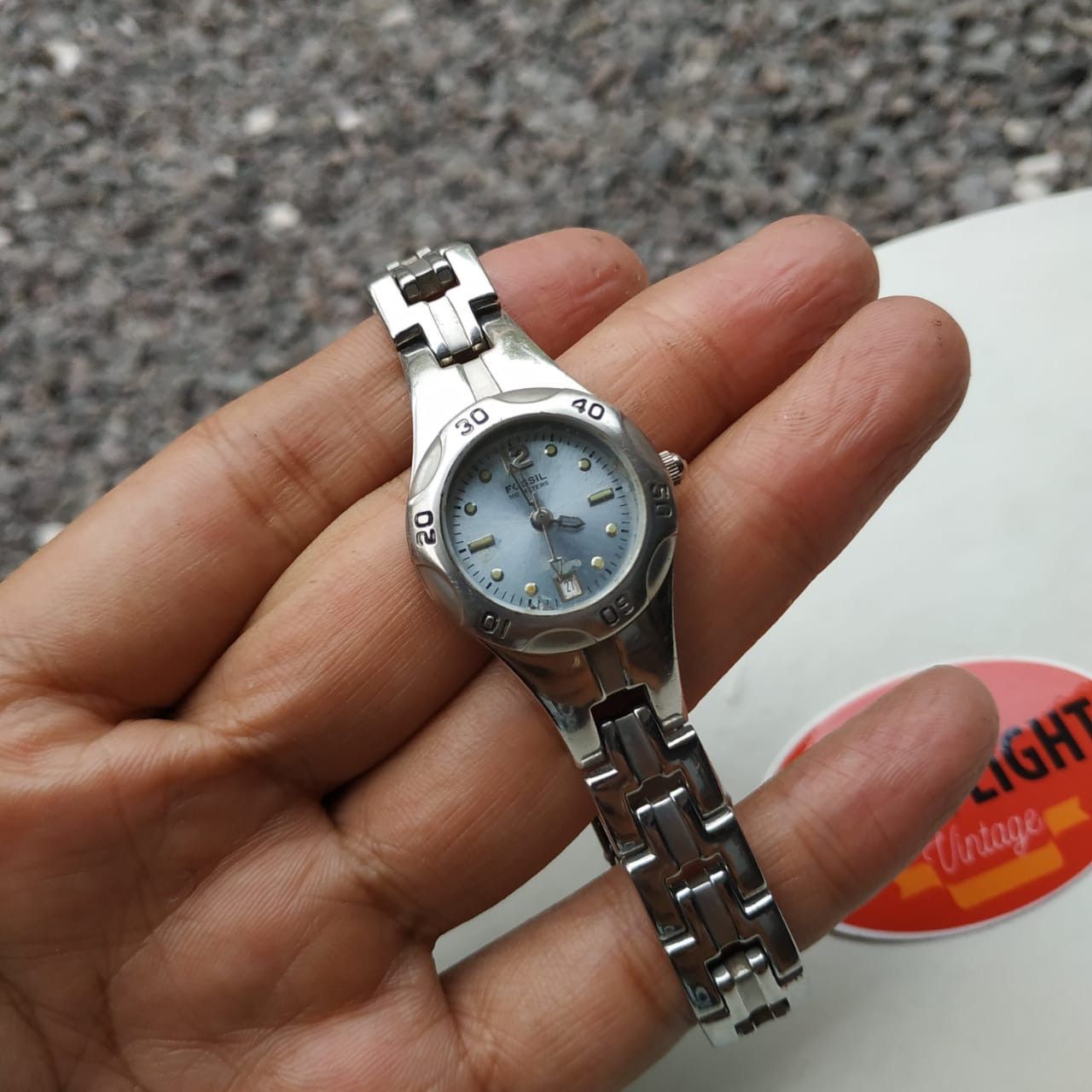 Fossil × Vintage Vintage futuristic watch 90’s fossil blue Size ONE SIZE - 3 Thumbnail