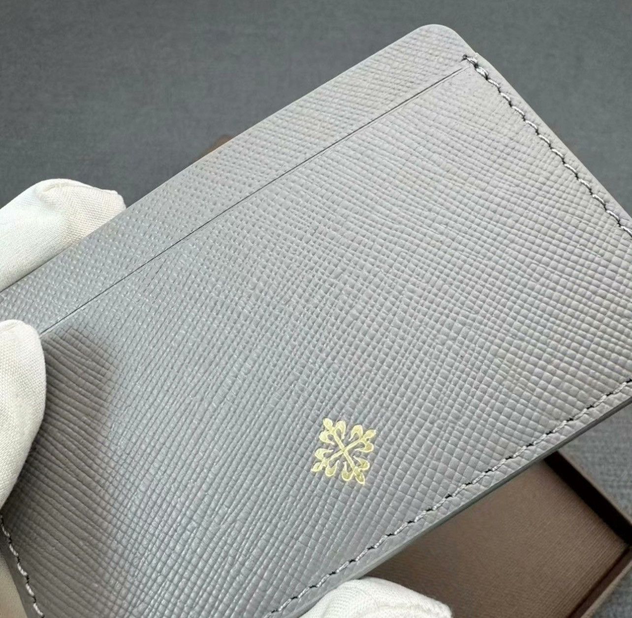 Patek Philippe Patek Philippe Gray Leather Card Holder PP limited wallet Size ONE SIZE - 5 Thumbnail
