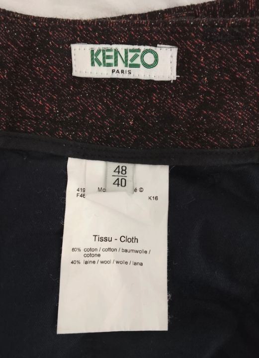 Kenzo Kenzo Paris Wool Blend Tailored Trousers – Size 48 Size US 32 / EU 48 - 6 Thumbnail