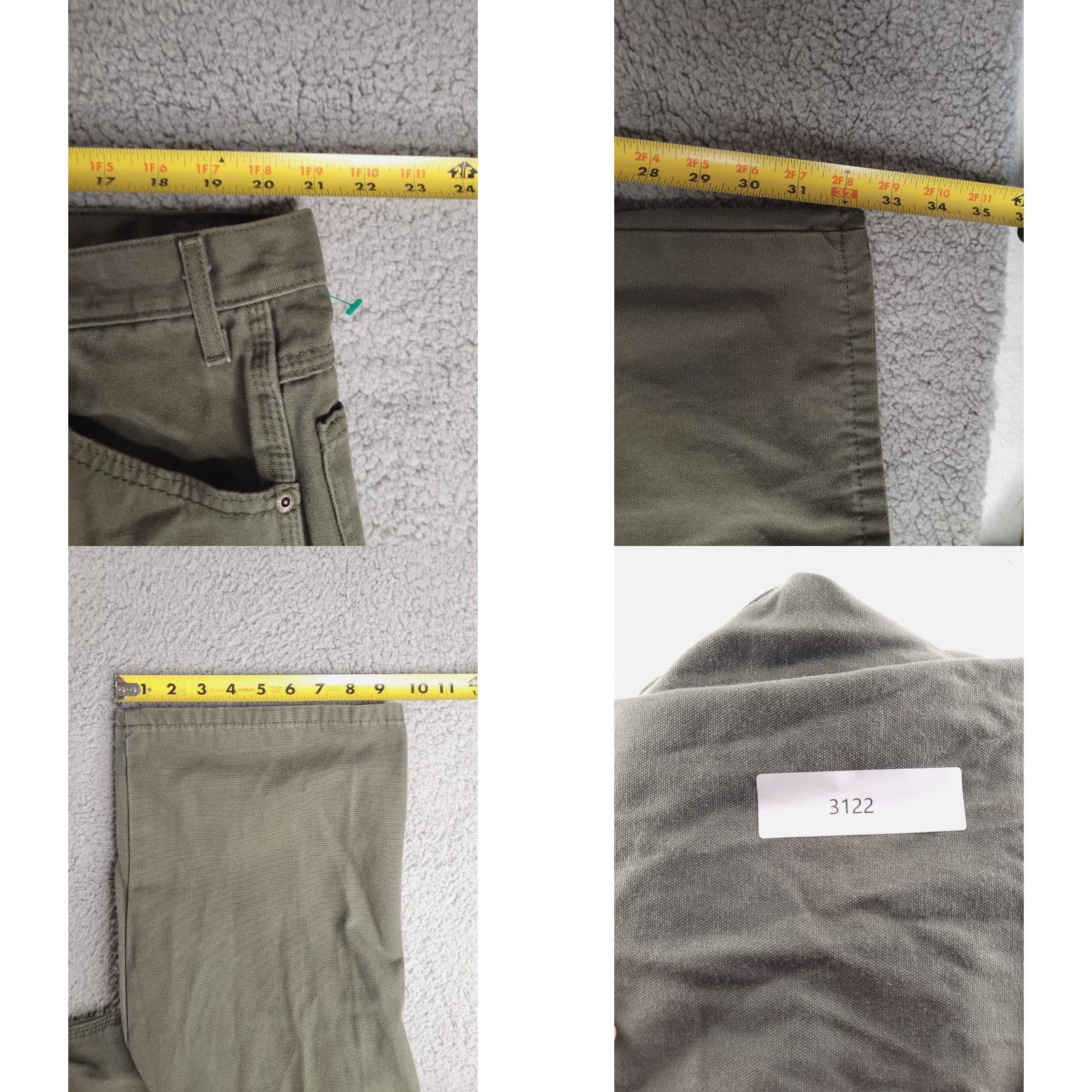 Dickies Dickies Canvas Carpenter Pants Mens 42x32 Olive Green Cotton Army Workwear Size US 42 / EU 58 - 8 Thumbnail