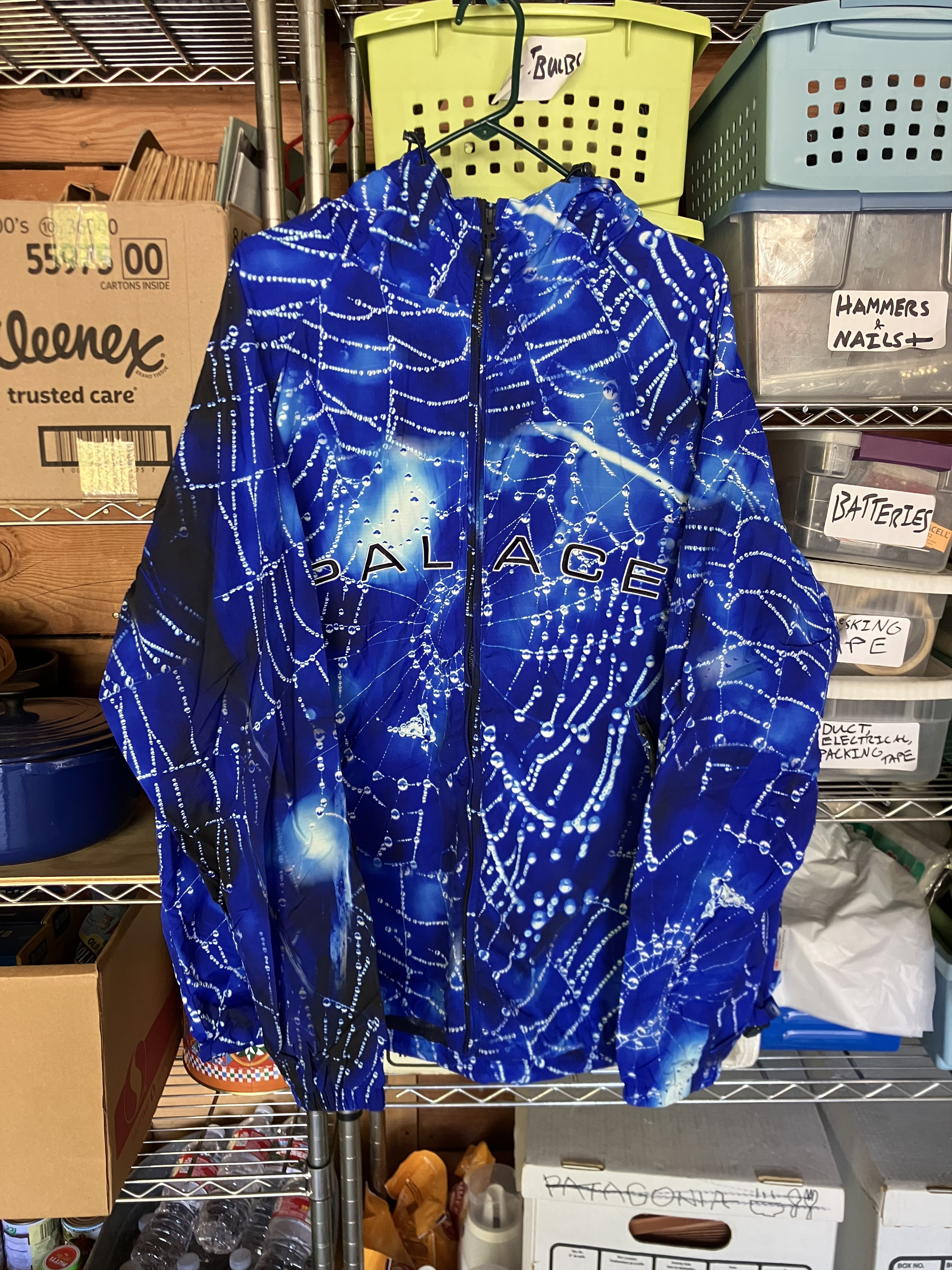 Palace Palace Spring 24 Arc Shell Hooded Jacket - Blue Spider Web Size US XL / EU 56 / 4 - 1 Thumbnail