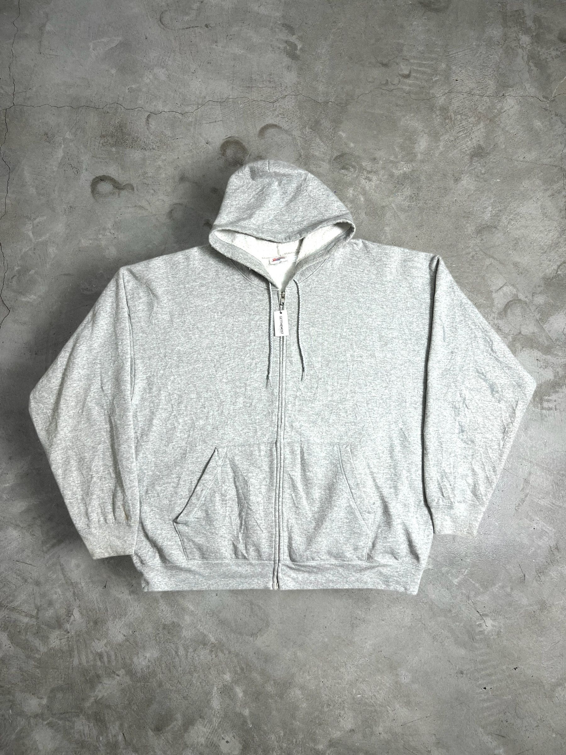 Hanes Vintage Hanes Blank Full Zip Hoodie (XXL) JKA005 Size US XXL / EU 58 / 5 - 1 Thumbnail