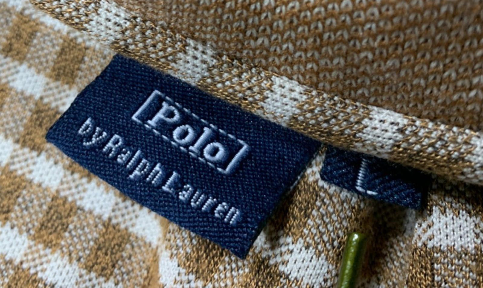 Polo Ralph Lauren Vintage 90's Polo Ralph Lauren Mens Brown Gingham POLO (271) Size US L / EU 52-54 / 3 - 7 Thumbnail