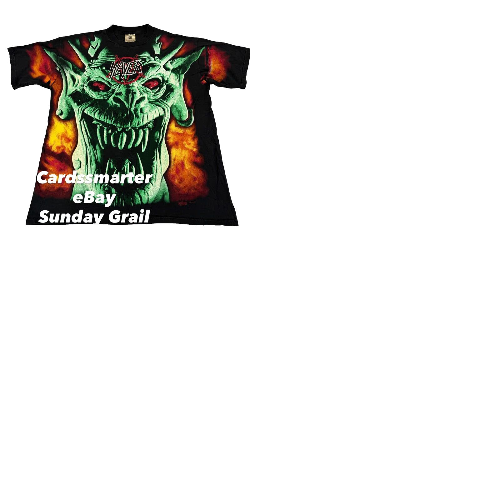 Roots VTG Slayer Demon Root of Evil Men's XL Tour Tee Winterland EUC Crew Neck Multicolor 1996 Licensed GRAIL Green Demon: AOP Root of Evil 1996 Size US XL / EU 56 / 4 - 10 Thumbnail