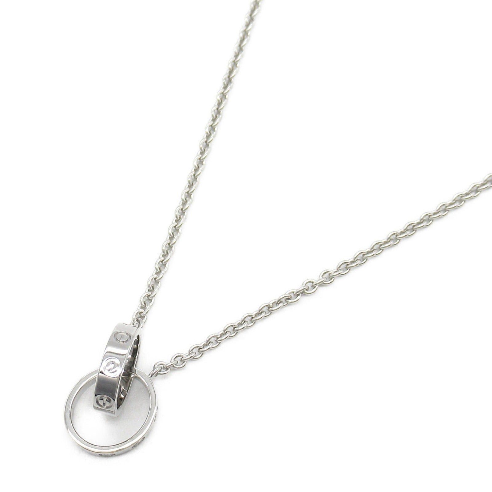 Cartier Cartier Love Necklace K18Wg (White Gold) Silver Size ONE SIZE - 1 Thumbnail