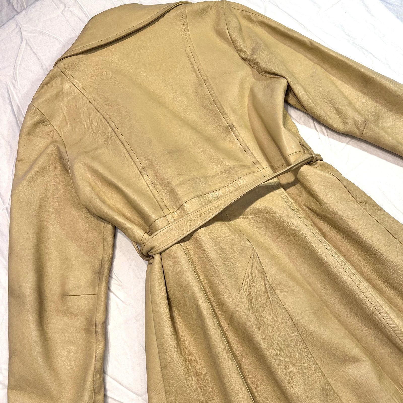 Wilsons Leather 70s Vintage New England Sportswear Belted Leather Jacket M Size M / US 6-8 / IT 42-44 - 8 Thumbnail