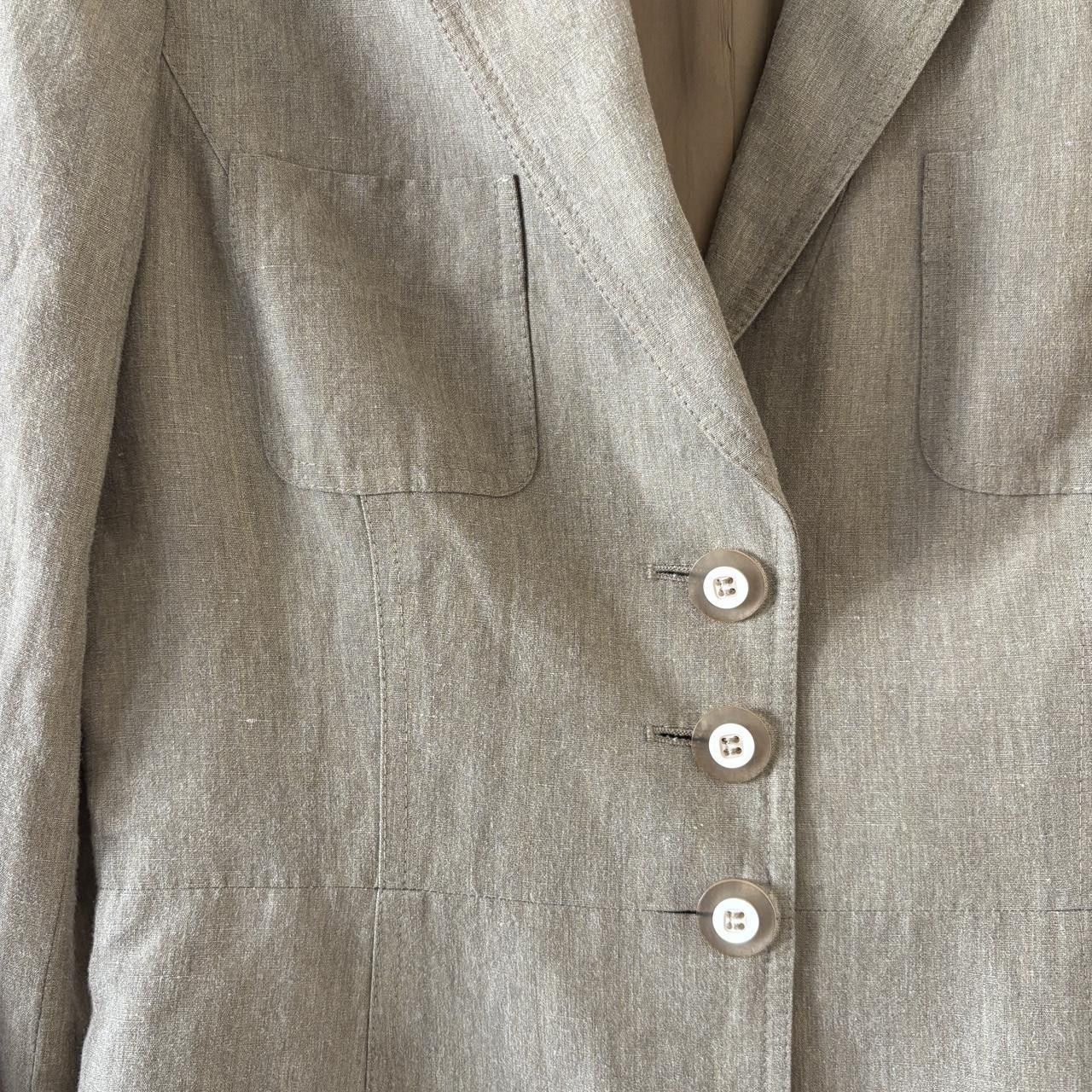 Nordstrom Classiques Entier Vintage Linen Silk Blazer Size S / US 4 / IT 40 - 4 Thumbnail