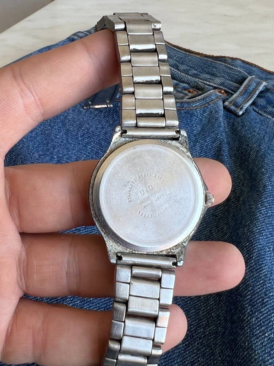 Japanese Brand Silver Black Dial Japan Wrist Watch 2000s Man's Classic Logo Size ONE SIZE - 3 Thumbnail