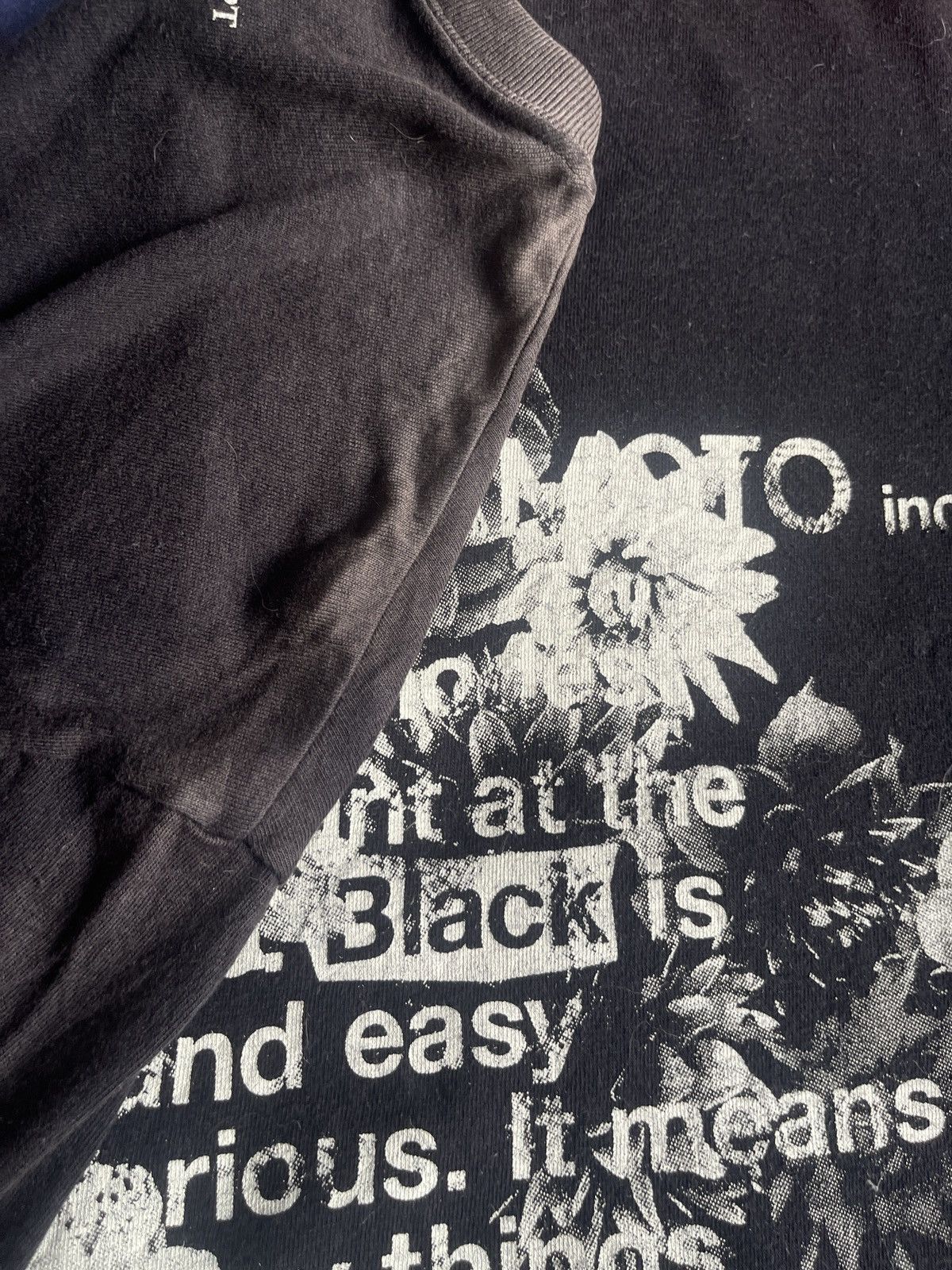 Yohji Yamamoto Yohji Yamamoto Syte Black Poem Tee Size US L / EU 52-54 / 3 - 8 Thumbnail