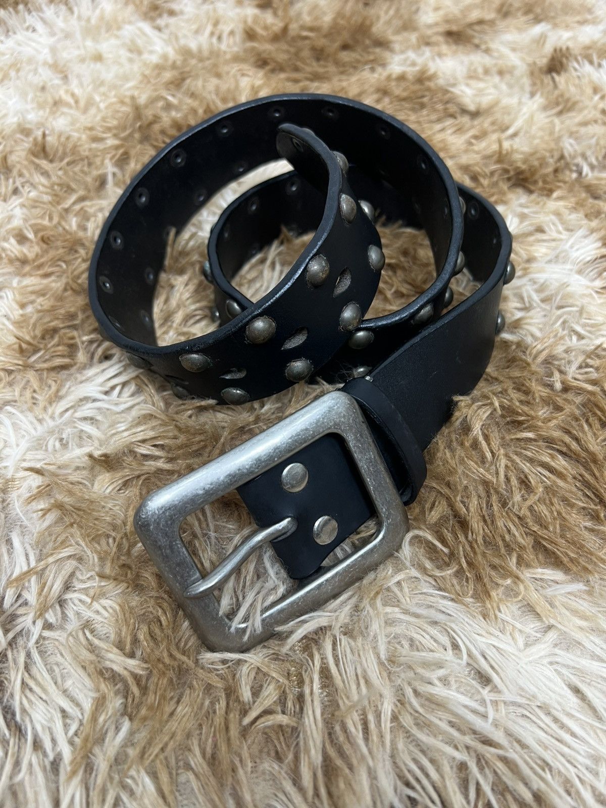 Japanese Brand Vintage Studded Leather Belt | Grunge Punk 90s Aesthetic Size ONE SIZE - 2 Thumbnail