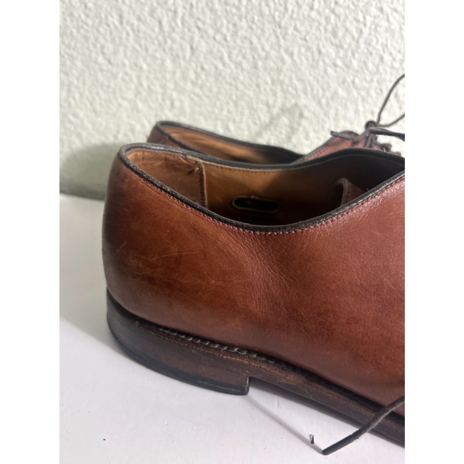 Allen Edmonds Allen Edmonds Delray Split-Toe Lace-Up Oxfords Men 11 Walnut USA Dress Shoes Leather Pattern Solid Size US 11 / EU 44 - 4 Thumbnail