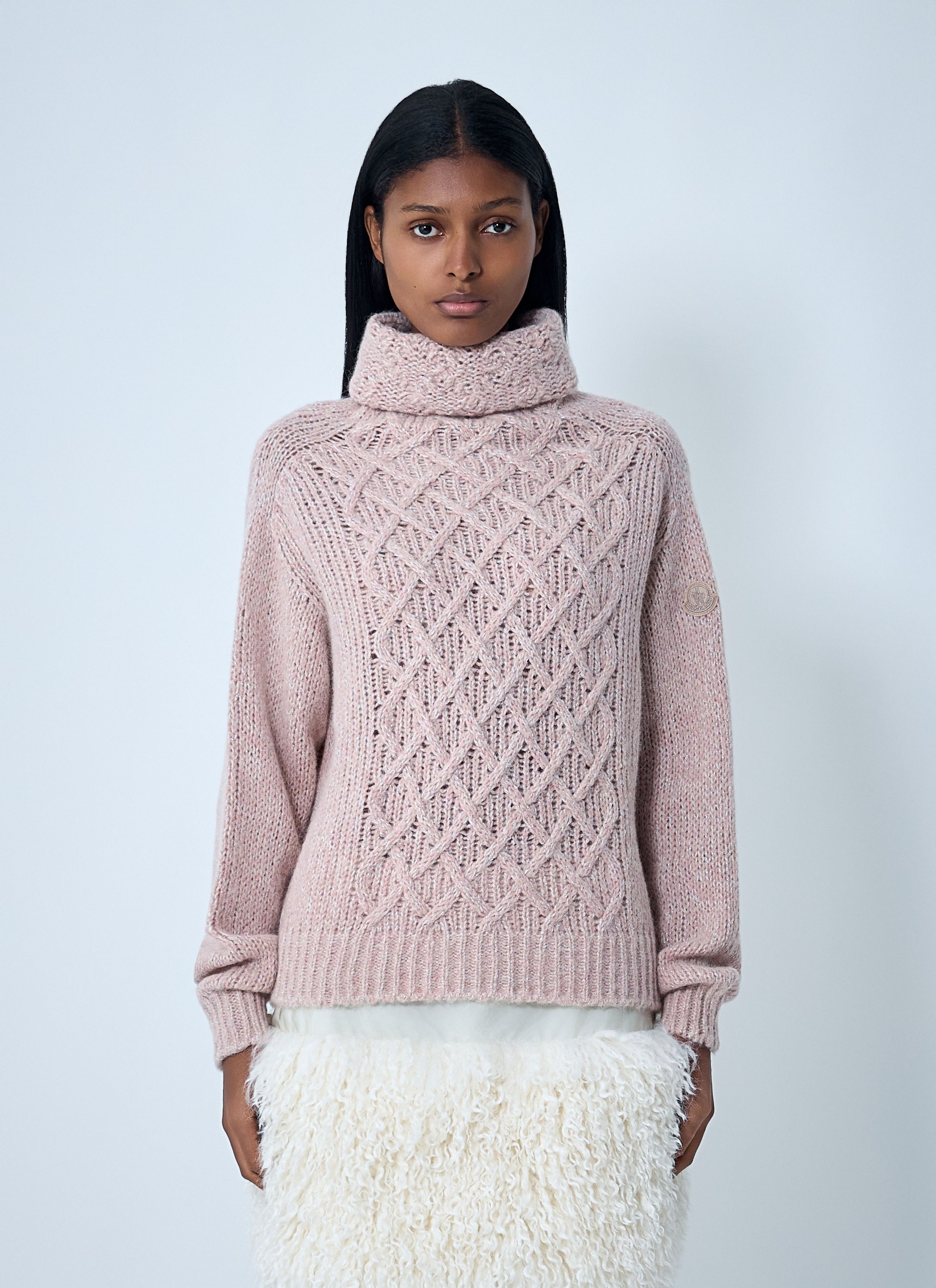 Moncler Wool-Blend Cable Knit Sweater Size M / US 6-8 / IT 42-44 - 1 Thumbnail