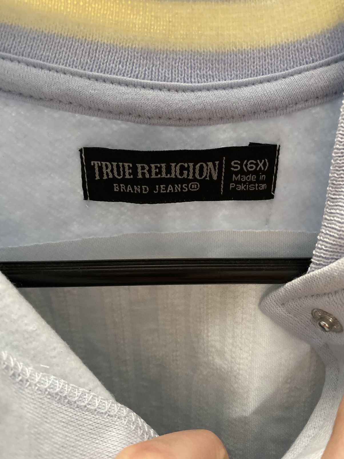 True Religion True Religion Girls Varsity Jacket Dusty Blue Size S NWT Size S / US 4 / IT 40 - 4 Thumbnail