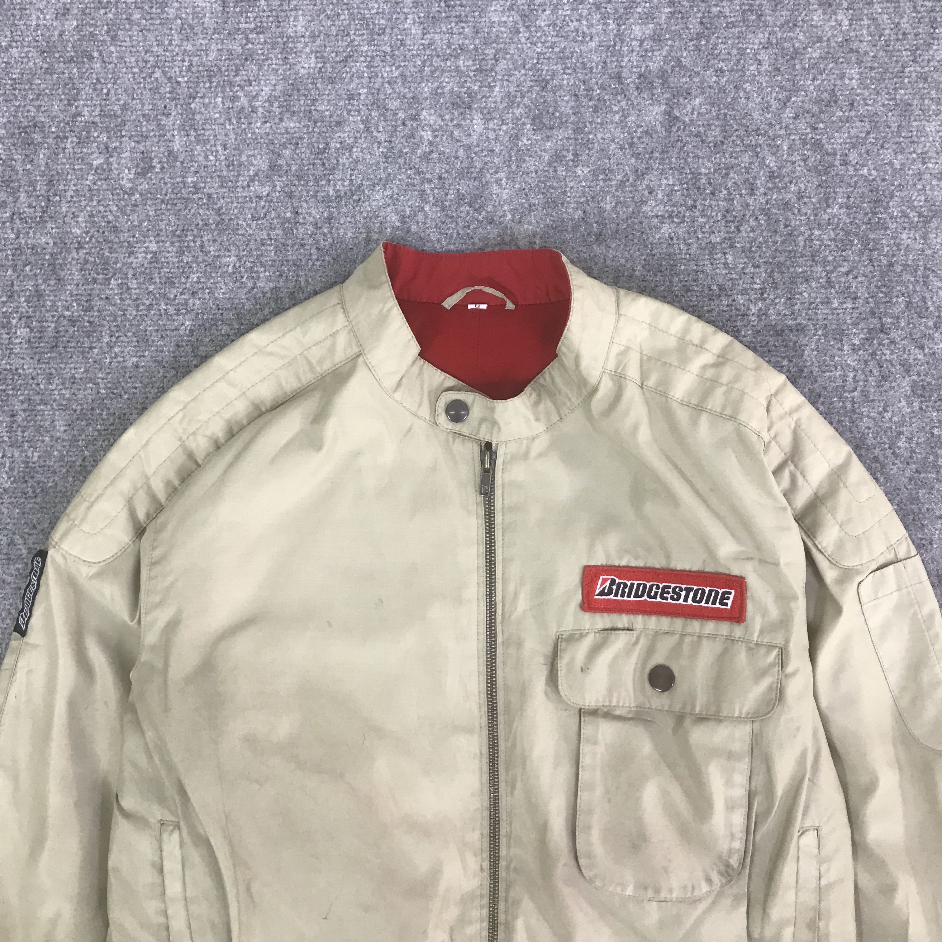 Japanese Brand VTG BRIDGESTONE RACING BOMBER JACKET K128B1 Size US L / EU 52-54 / 3 - 3 Thumbnail