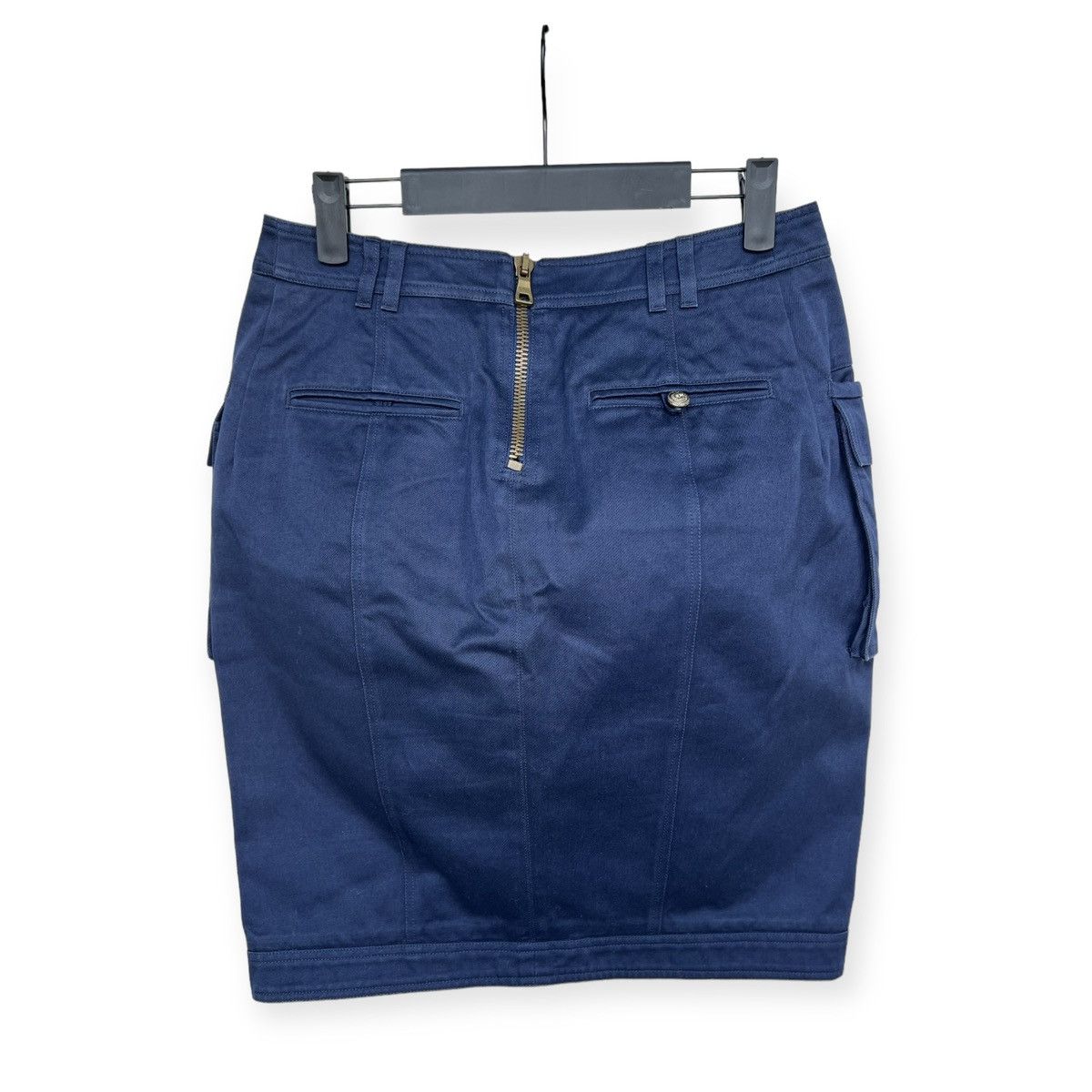 Balmain Balmain Denim Logo Buttons Skirt Sz 42IT/6US Size 30" / US 8 / IT 44 - 4 Thumbnail