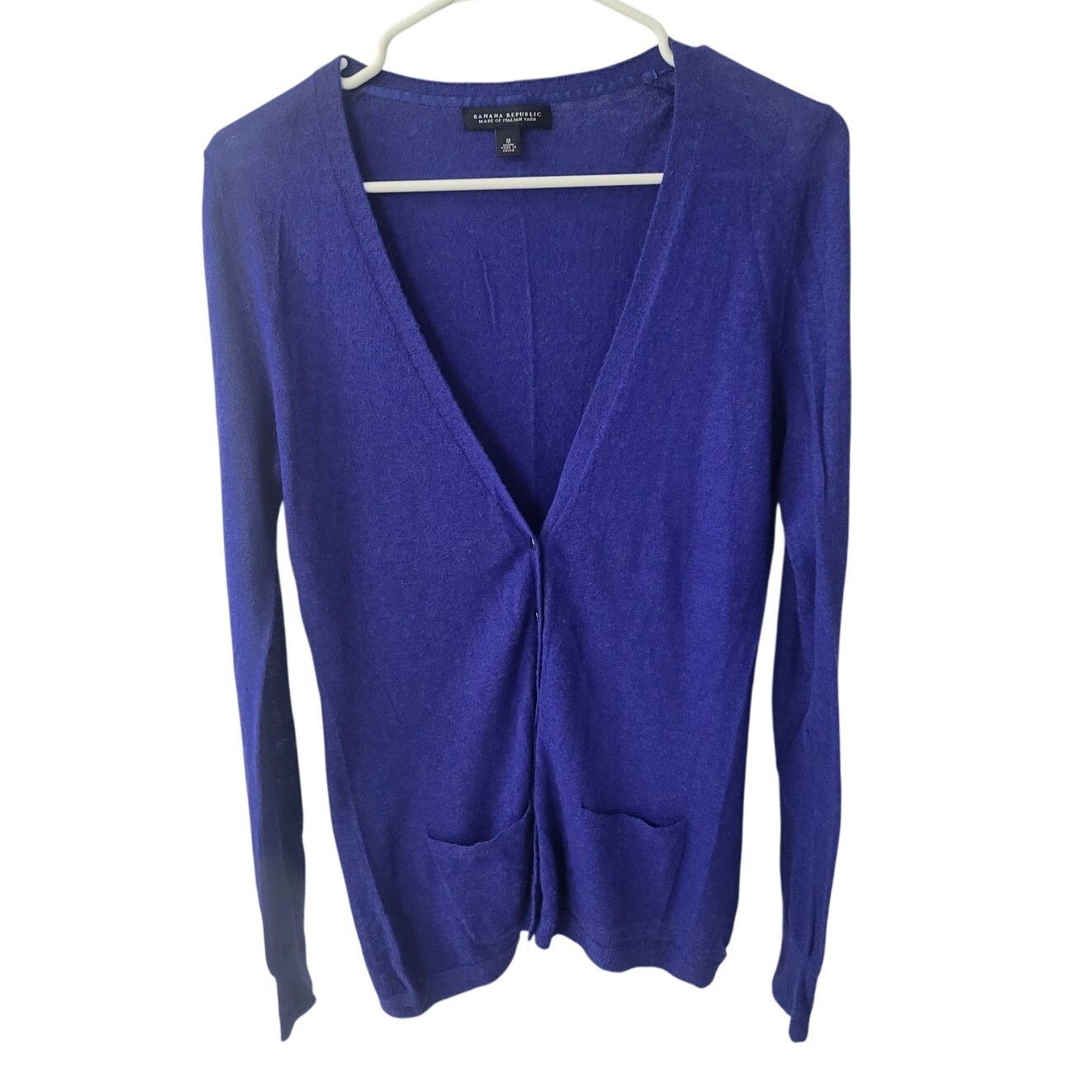 Banana Republic Banana Republic Royal Blue Metallic Button Down Cardigan - M Size M / US 6-8 / IT 42-44 - 1 Thumbnail