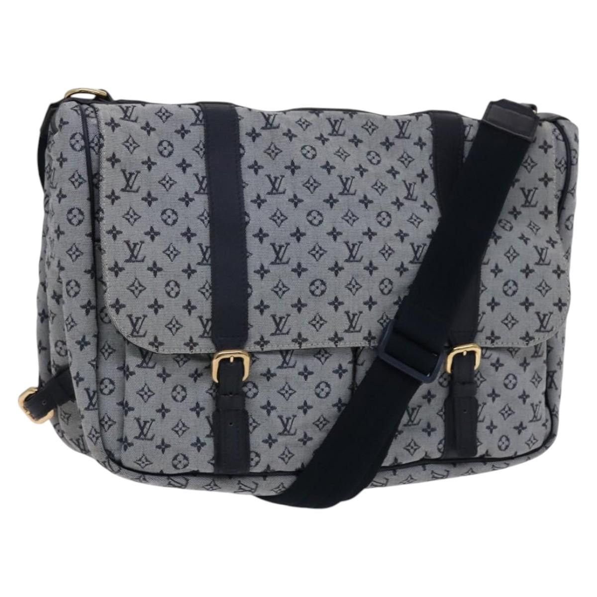 Louis Vuitton Monogram Mini Sac Maman Shoulder Bag Blue M42350 Lv Auth Ba656, Women's
