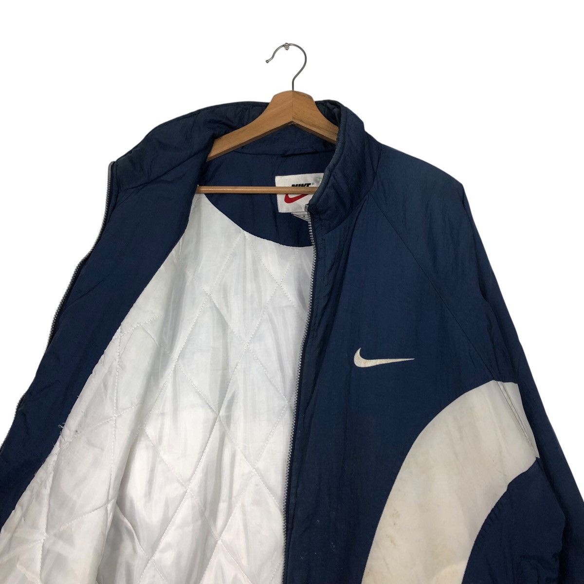 Nike 📌Vintage Bomber Jacket Nike Big Swoosh Design Size US L / EU 52-54 / 3 - 13 Thumbnail