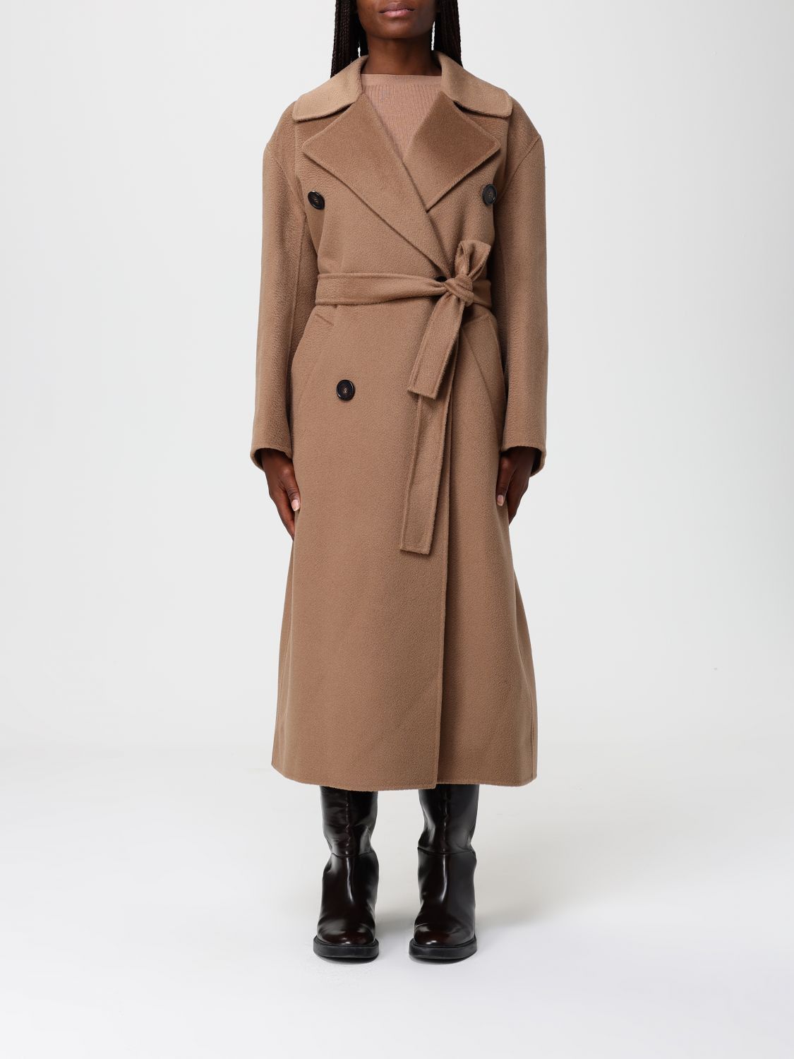 Max Mara Max Mara Trench Coat Woman Brown Size L / US 10 / IT 46 - 1 Thumbnail