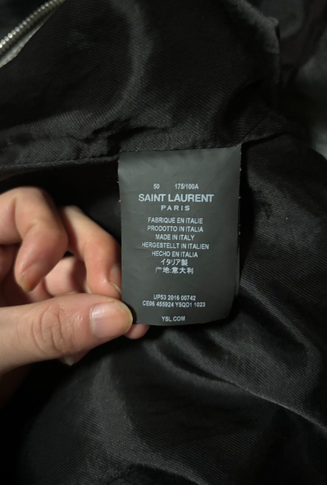 Saint Laurent Paris Saint Laurent SLP 2016FW Fringed Distressed Leather Sz.50 Size US M / EU 48-50 / 2 - 8 Thumbnail