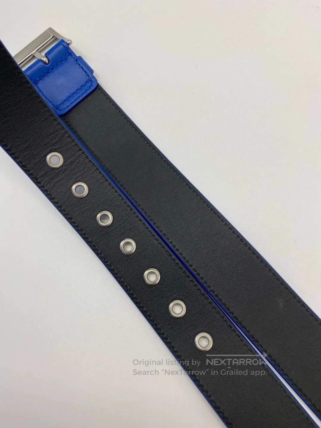 Bottega Veneta Bottega Veneta Woven Leather Belt in Blue. Size ONE SIZE - 6 Thumbnail
