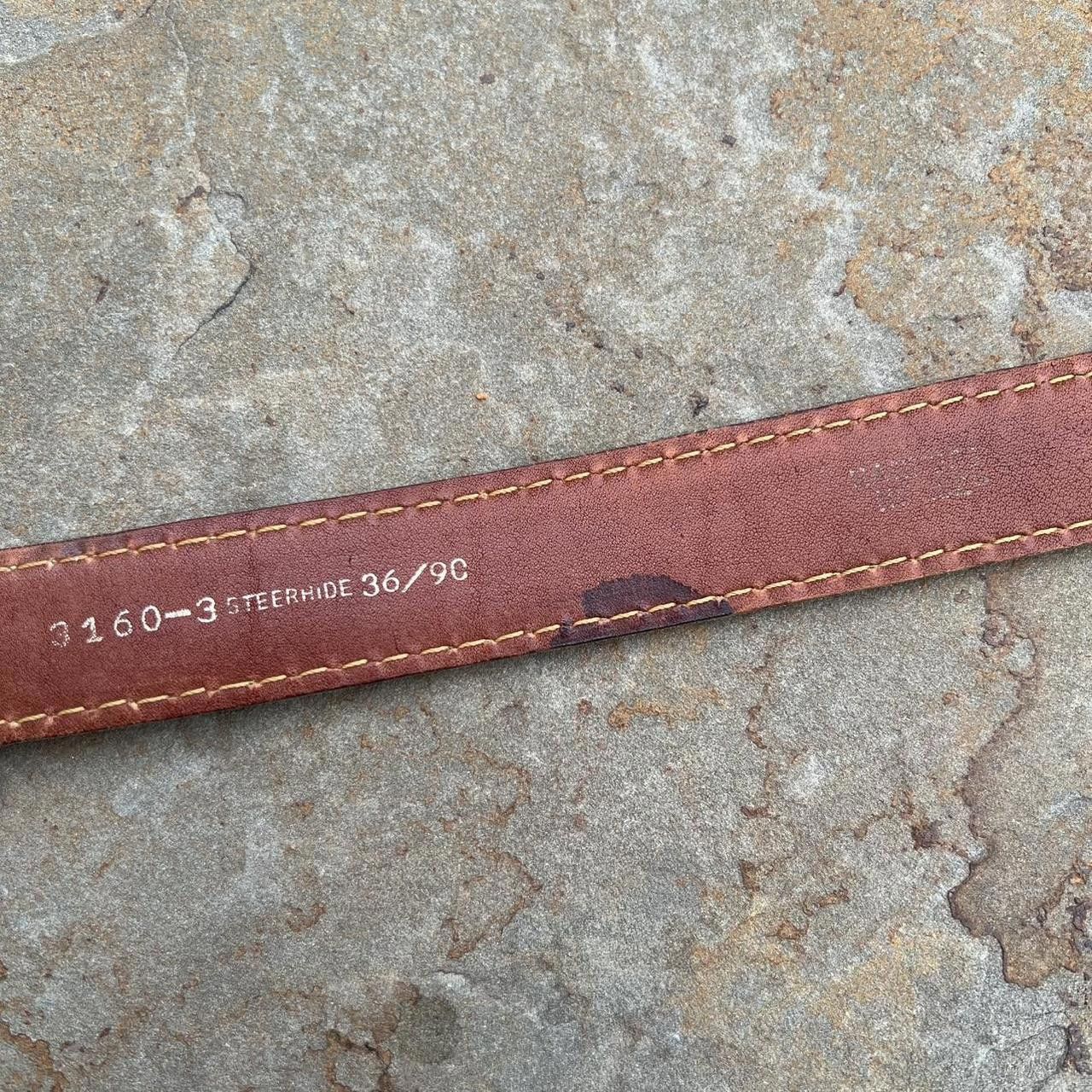 Vintage Vintage 90s Brown Contrast Stitch Leather Belt Size ONE SIZE - 6 Thumbnail