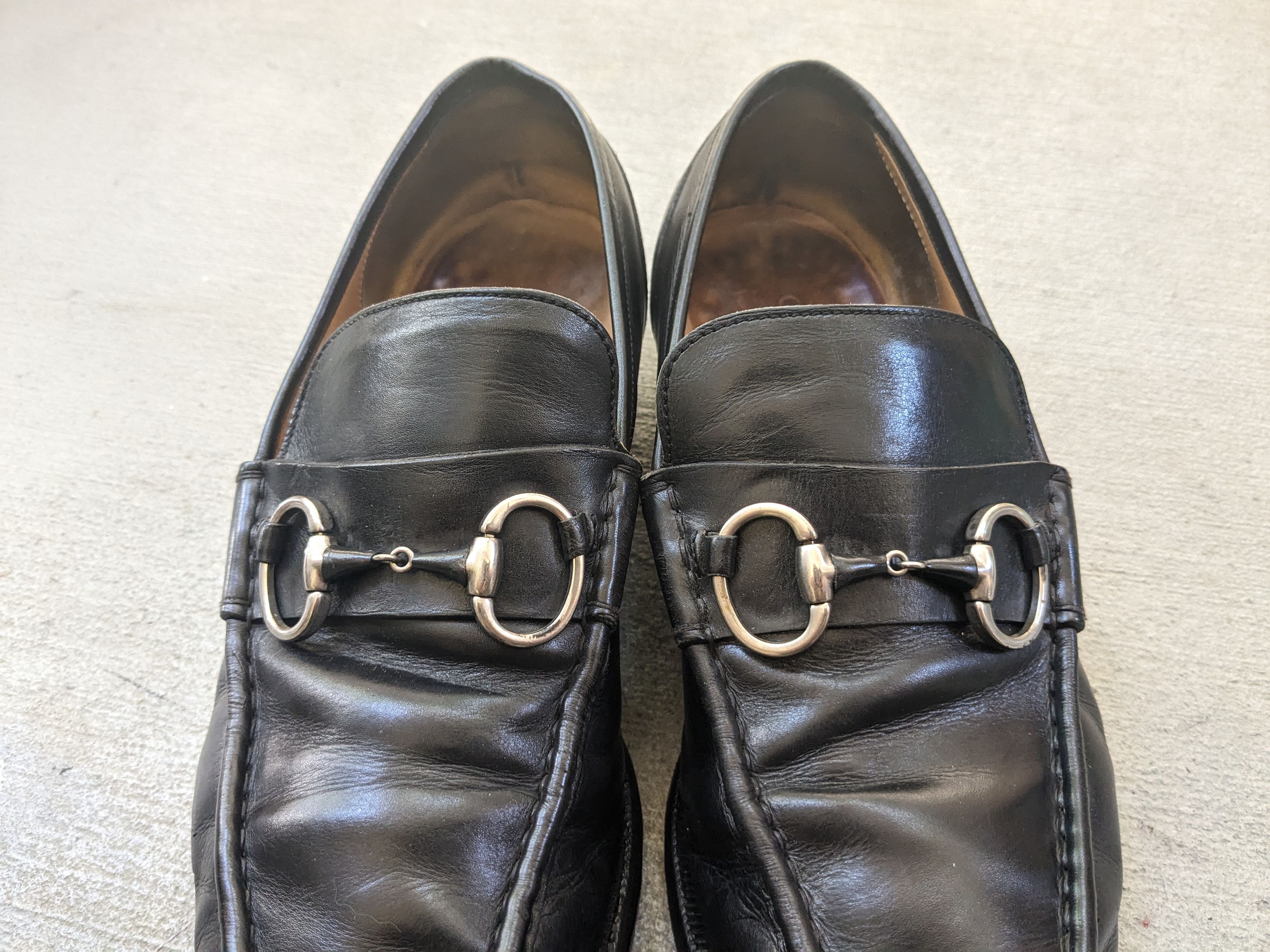 Gucci × Vintage Gucci Horsebit Loafers Black 10 Slip Ons Buckle Size US 10 / EU 43 - 4 Thumbnail