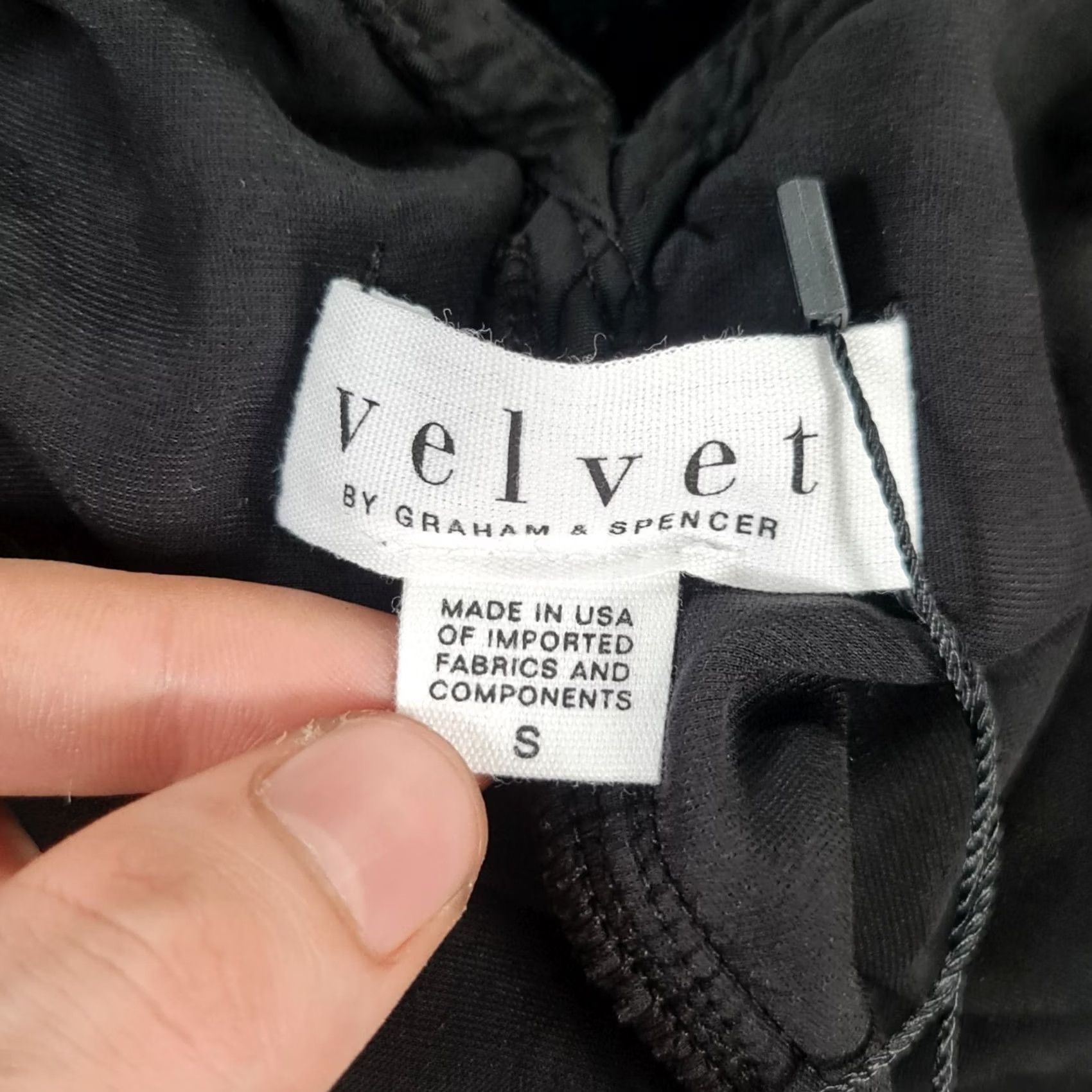 Velvet Velvet by Graham & Spencer Dress Womens Black Velour Puff Shoulders Mini Long Sleeve Boat Neck Party/Cocktail XS - New with Tags Size S / US 4 / IT 40 - 5 Thumbnail
