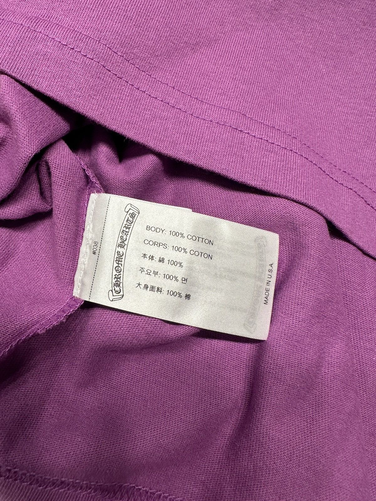 Chrome Hearts 🔥Chrome Hearts Mattyboy Purple Short Sleeve Tee🔥 Size US L / EU 52-54 / 3 - 11 Thumbnail