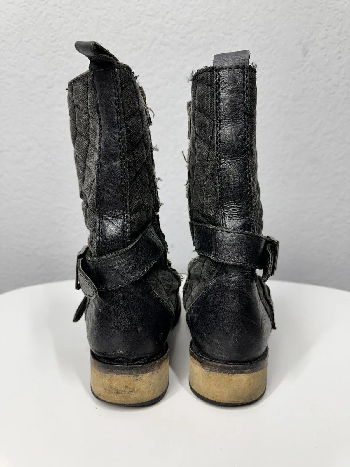A.S.98 WOW😻Vintage Leather Black Boots Heidi Silmane As98 Style Size US 8 / IT 38 - 8 Thumbnail