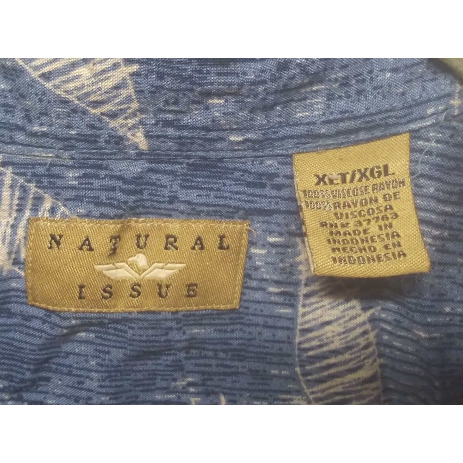 Natural Issue Hawaiian Shirt Mens Size XLT floral tropical dusky blue Natu Size US XL / EU 56 / 4 - 6 Thumbnail
